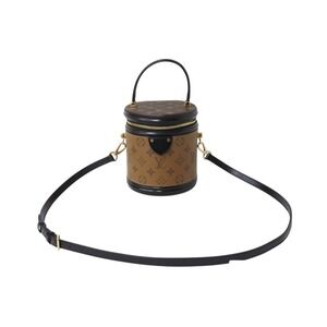 LOUIS VUITTON Cannes Shoulder Bag Monogram Reverse Brown Black